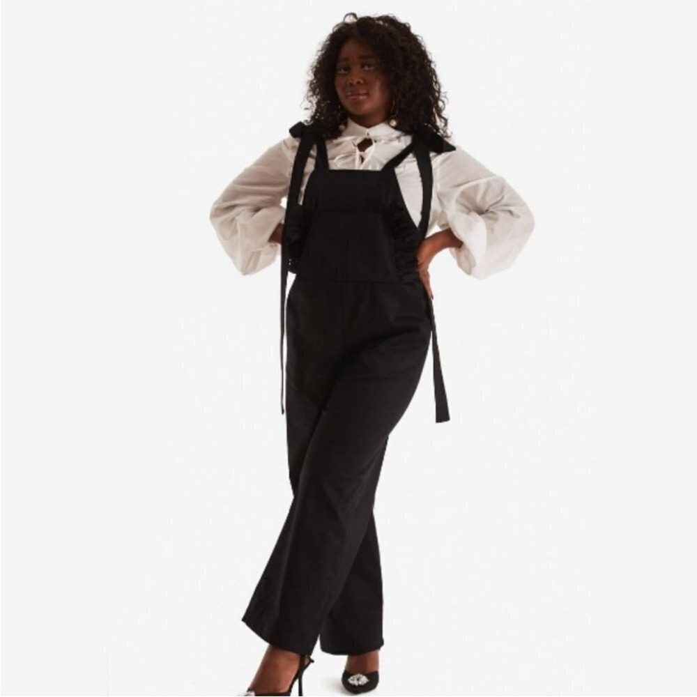 NWT Loud Bodies - “Harriet” Dungaree Black Organic Cotton